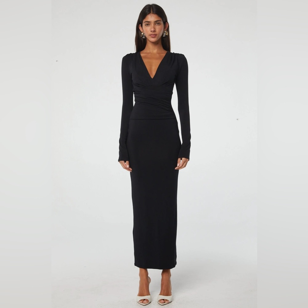 The Line by K V-Neck Black Maxi Dress